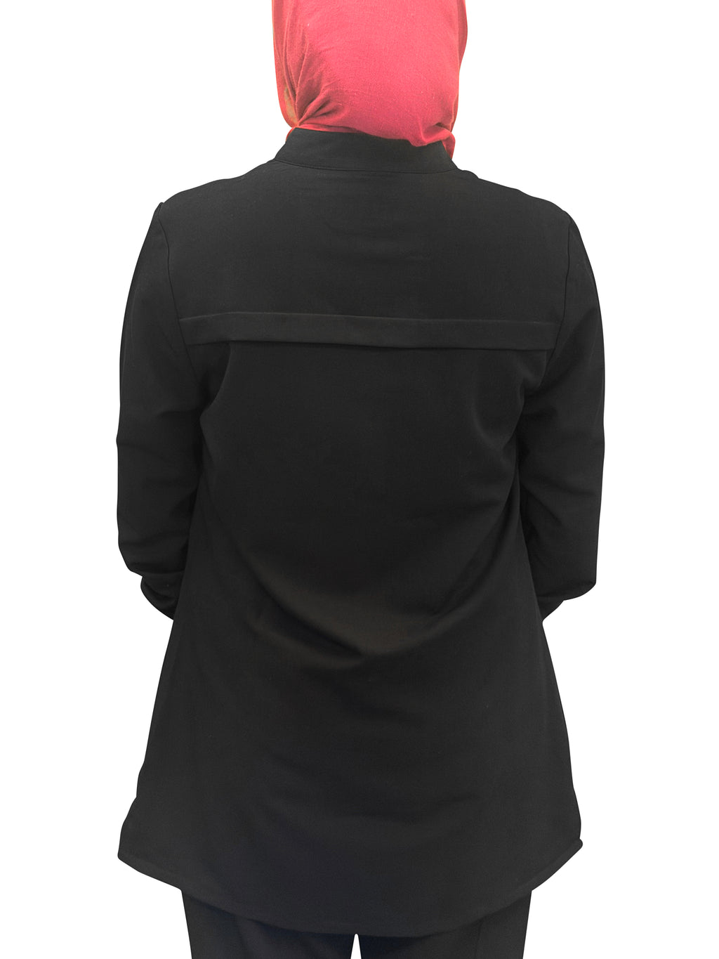 Classic Modest Scrub Top- Black