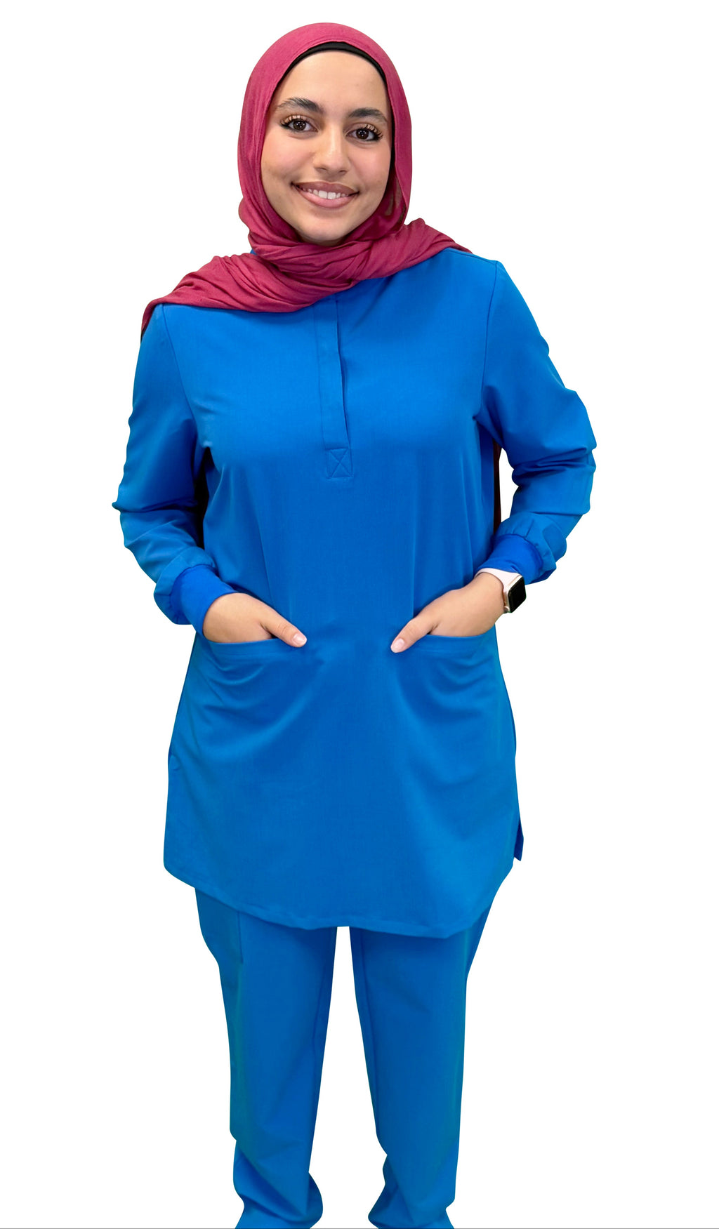 Classic Modest Scrub Top- Royal Blue
