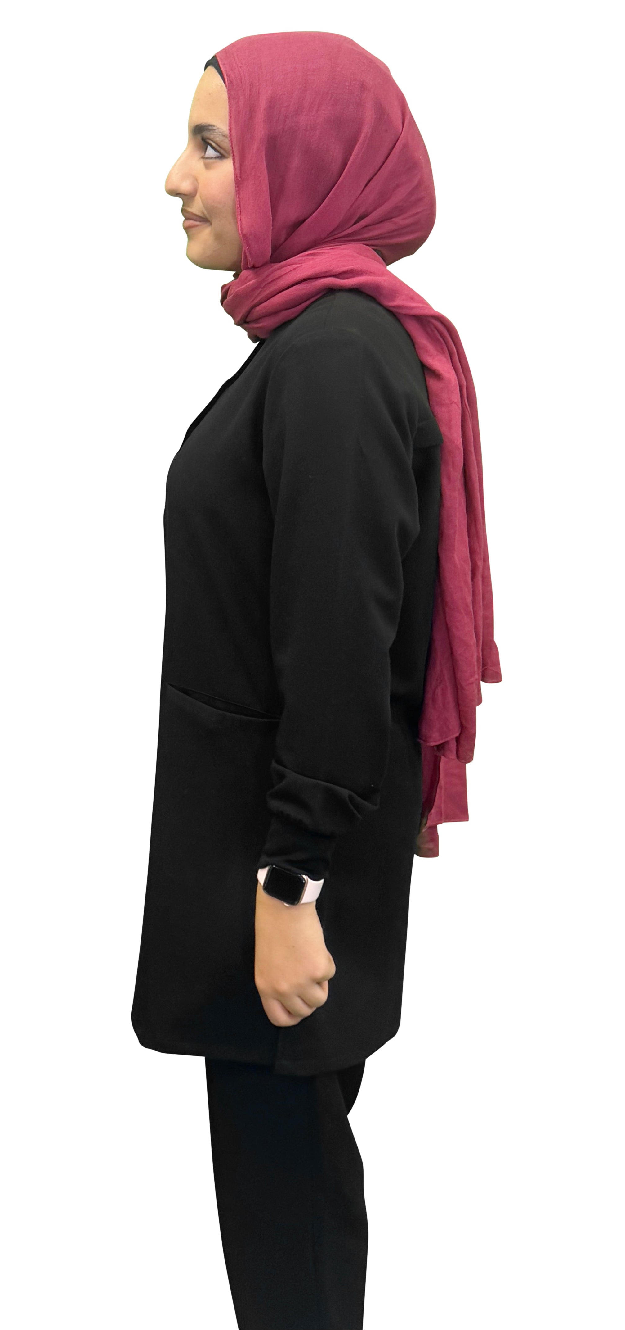 Classic Modest Scrub Top- Black