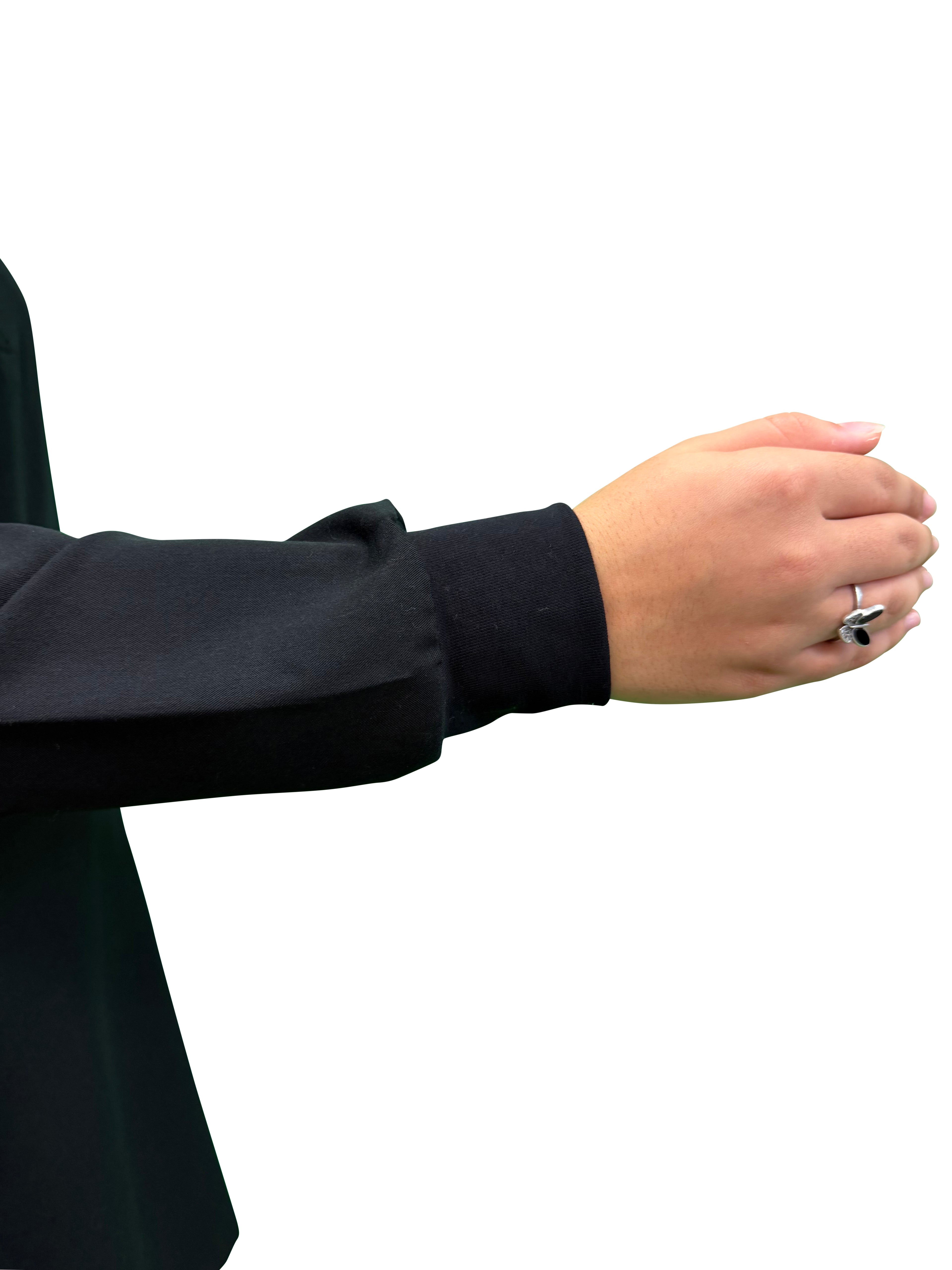 Classic Modest Scrub Top- Black