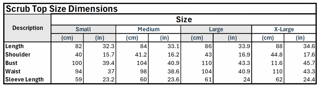 Classic Modest Scrub Top- Royal Blue