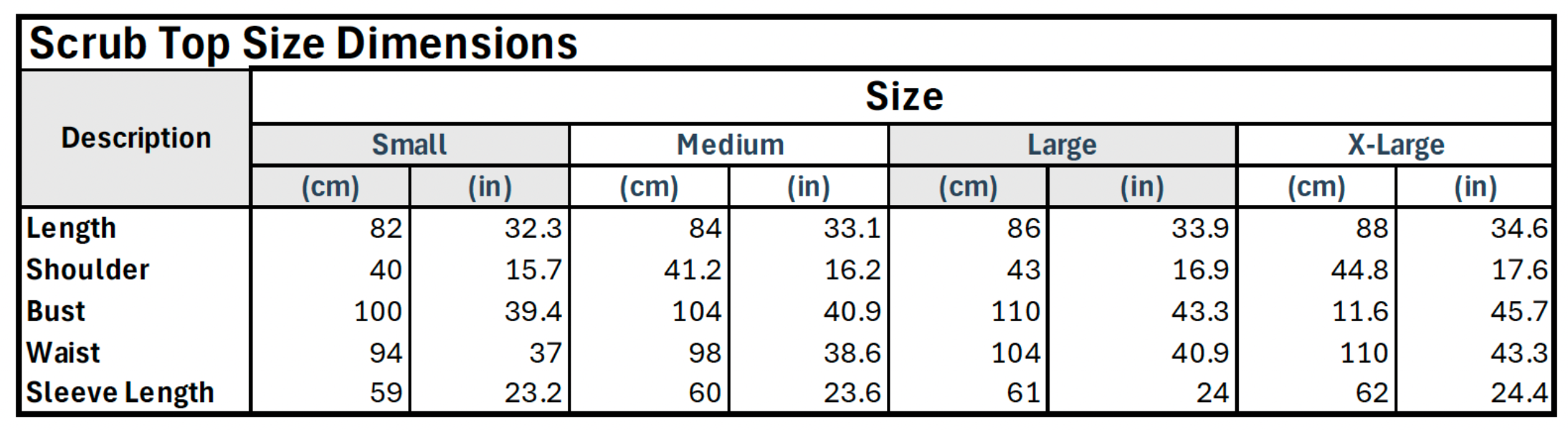 Classic Modest Scrub Top- Royal Blue