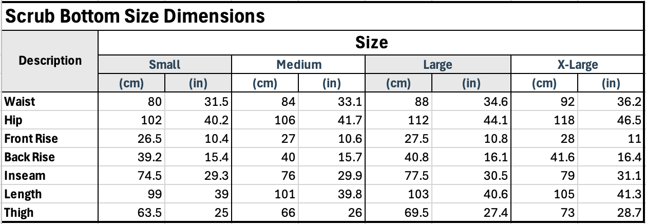 Classic Scrub Bottom- Royal Blue